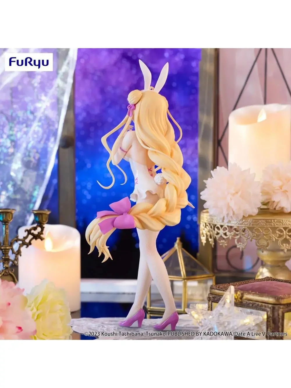 FuRyu Mukai Kyouno Date A Live V BiCute Bunnies Figure White Real Fabric Tights